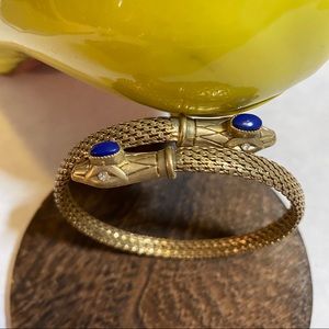 Stella & Dot Serpent Coil Bracelet w/ Diamond Eyes